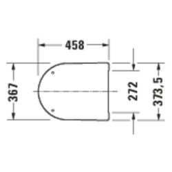 Duravit Balcoon WC-Sitz D-shaped Weiß, 374x40x458mm, ohne Absenkautomatik, Sitzgarn... DURAVIT-0027610000 4067116454802 (Abb. 1)