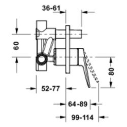 Duravit Wave Einhebelmischer Unterputz Set, 2 Verbraucher, Mattschwarz, 24l/min, ... DURAVIT-WA4210008046 4067116463767 (Abb. 1)