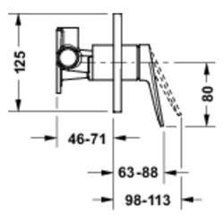 Duravit Wave Einhebelmischer Unterputz Set, 1 Verbraucher, Edelstahl gebürstet, 1... DURAVIT-WA4210007070 4067116433975 (Abb. 1)