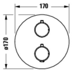 Duravit Thermostatarmaturen Thermostat Unterputz Set 2 Verbraucher Bronze gebürst... DURAVIT-TH4200008004 4067116463873 (Abb. 1)