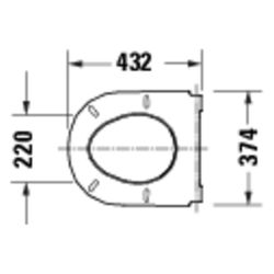 Duravit D-Code WC-Sitz Weiß Hochglanz, 374x41x433mm, ohne Absenkautomatik... DURAVIT-0028210000 4067116416770 (Abb. 1)