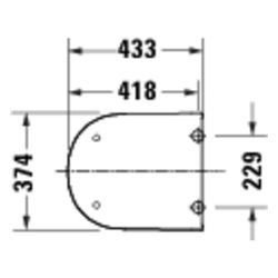 Duravit D-Code WC-Sitz Weiß Hochglanz, 374x41x433mm, ohne Absenkautomatik... DURAVIT-0028210000 4067116416770 (Abb. 1)