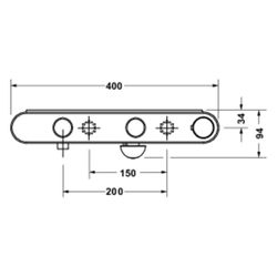 Duravit Thermostatarmaturen Wannenthermostat Aufputz Mattschwarz Thermostatkartus... DURAVIT-TH5220001046 4067116472608 (Abb. 1)