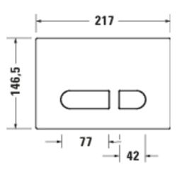 Duravit DuraSystem Betätigungsplatte mechanisch Edelstahl für WC A1, Bronze gebür... DURAVIT-WD5012044000 4067116462470 (Abb. 1)