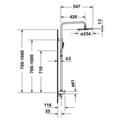 Duravit Shower System Reno MinusFlow, Chrom... DURAVIT-UV4322002010 4067116476071 (Abb. 1)
