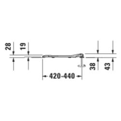 Duravit WC-Sitz, Bahamabeige Hochglanz 376x43x446mm, ohne Absenkautomatik, Edelstah... DURAVIT-0064204100 4021534006074 (Abb. 1)