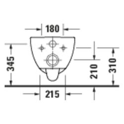 Duravit D-Code Wand-WC 570x370x360mm Weiß Hochglanz 45l Tiefspüler rimless waagerec... DURAVIT-2514090000 4067116338416 (Abb. 1)