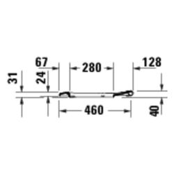 Duravit D-Code WC-Sitz Weiß Hochglanz, 360x40x483mm, mit Absenkautomatik, Sitzgarni... DURAVIT-0028590000 4067116416893 (Abb. 1)