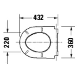 Duravit D-Code WC-Sitz Weiß Hochglanz, 360x40x440mm, mit Absenkautomatik, Sitzgarni... DURAVIT-0028490021 4067116416831 (Abb. 1)