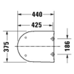 Duravit D-Code WC-Sitz Weiß Hochglanz, 360x40x440mm, mit Absenkautomatik, Sitzgarni... DURAVIT-0028490021 4067116416831 (Abb. 1)