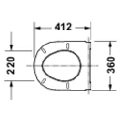 Duravit D-Code WC-Sitz Weiß Hochglanz, 360x40x420mm, mit Absenkautomatik, Sitzgarni... DURAVIT-0028390000 4067116467260 (Abb. 1)