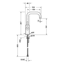 Duravit Balcoon Einhebel-Waschtischmischer FreshStart und MinusFlow, Chrom, 5,5l/... DURAVIT-BA1100002010 4067116470413 (Abb. 1)