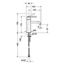 Duravit Balcoon Einhebel-Waschtischmischer S FreshStart, MinusFlow, Edelstahl geb... DURAVIT-BA1013002070 4067116471755 (Abb. 1)