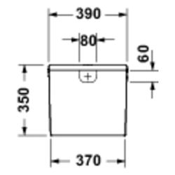 Duravit D-Code Spülkasten aus Keramik 145x390x360mm Weiß 6/3l Dual Flush Wasserans... DURAVIT-09531000052 4067116470956 (Abb. 1)