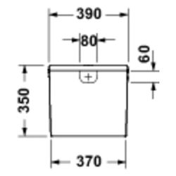Duravit D-Code Spülkasten aus Keramik 145x390x360mm Weiß 6/3l Dual Flush Wasserans... DURAVIT-09530000052 4067116470925 (Abb. 1)