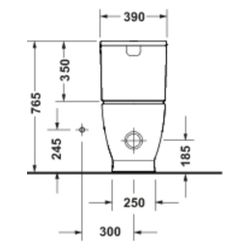 Duravit D-Code Stand WC für Kombination 600x370x400mm Weiß Hochglanz 45/3l Tiefspü... DURAVIT-20600900002 4067116383249 (Abb. 1)