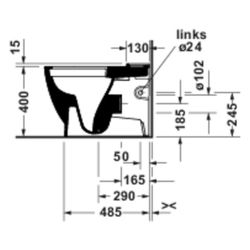Duravit D-Code Stand WC für Kombination 600x370x400mm Weiß Hochglanz 45/3l Tiefspü... DURAVIT-20600900002 4067116383249 (Abb. 1)