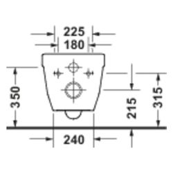 Duravit Starck 3 Wand-WC 485x370x375mm Weiß Hochglanz 45l Tiefspüler rimless waager... DURAVIT-2520090000 4067116415834 (Abb. 1)