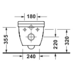 Duravit Starck 3 Wand-WC 540x370x375mm Weiß Hochglanz 45l Tiefspüler rimless waager... DURAVIT-2519090000 4067116415827 (Abb. 1)