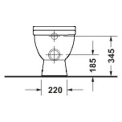 Duravit Starck 3 Stand WC 570x370x400mm Weiß Hochglanz 45/3l Tiefspüler rimless waa... DURAVIT-2068090000 4067116415858 (Abb. 1)