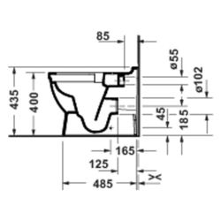 Duravit Starck 3 Stand WC 570x370x400mm Weiß Hochglanz 45/3l Tiefspüler rimless waa... DURAVIT-2068090000 4067116415858 (Abb. 1)