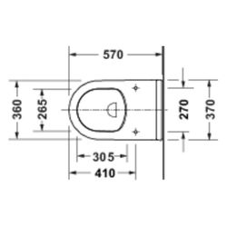Duravit Starck 3 Stand WC 570x370x400mm Weiß Hochglanz 45/3l Tiefspüler rimless waa... DURAVIT-2068090000 4067116415858 (Abb. 1)