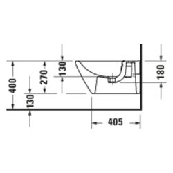 Duravit D-Code Wandbidet 540x360x400mm Weiß Hochglanz 1 HL HLB Überlauf verdeckte ... DURAVIT-27271500002 4067116449136 (Abb. 1)