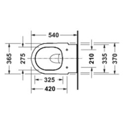 Duravit Balcoon Wand-WC 540x370x360mm Weiß Seidenmatt 45l DuraShield Tiefspüler rim... DURAVIT-290609AC00 4067116443042 (Abb. 1)