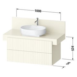 Duravit Balcoon Konsolen-Waschtischunterbau wandh 570x1000x534mm Terraccino St... DURAVIT-BA50140JHIH0000 4067116472868 (Abb. 1)
