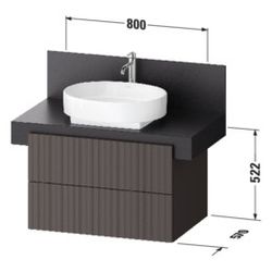 Duravit Balcoon Konsolen-Waschtischunterbau wandh. 570x800x522mm Schieferbraun... DURAVIT-BA50330JGIG0000 4067116473407 (Abb. 1)