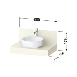 Duravit Balcoon Konsole 550x800x370mm Elfenbein Matt ohne Konsolenträger 1 Aus... DURAVIT-BA90560IDID0000 4067116472714 (Abb. 1)