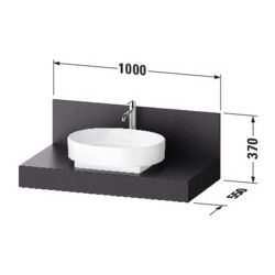 Duravit Balcoon Konsole 550x1000x370mm Basalt Struktur Matt ohne Konsolenträge... DURAVIT-BA90640IBIB0000 4067116479959 (Abb. 1)
