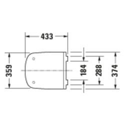 Duravit DuraStyle WC-Sitz D-shaped, Weiß HG 359x43x433mm mit Absenkautomatik, Sitzg... DURAVIT-0063790000 4021534856549 (Abb. 1)