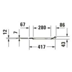 Duravit DuraStyle WC-Sitz D-shaped, Weiß HG 359x43x433mm mit Absenkautomatik, Sitzg... DURAVIT-0063790000 4021534856549 (Abb. 1)