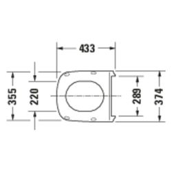 Duravit DuraStyle WC-Sitz D-shaped, Weiß Hochglanz 359x43x423mm, ohne Absenkautomat... DURAVIT-0063710000 4021534856532 (Abb. 1)