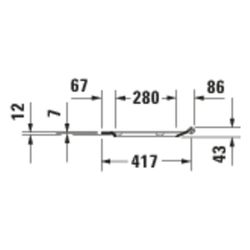 Duravit DuraStyle WC-Sitz D-shaped, Weiß Hochglanz 359x43x423mm, ohne Absenkautomat... DURAVIT-0063710000 4021534856532 (Abb. 1)