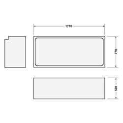 Duravit D-Code Badewannenträger 770x1770x520mm, Rechteckig, gerade Seitenwand ... DURAVIT-790475000000000 4021534401763 (Abb. 1)