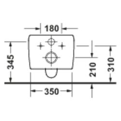 Duravit Qatego Wand-WC 570x385x360mm Weiß Hochglanz 4l Tiefspüler rimless waagerech... DURAVIT-2583090000 4067116339376 (Abb. 1)