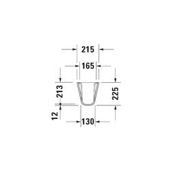 Duravit D-Code Halbsäule aus Keramik 213x215x280mm, Weiß Hochglanz, wandhängend, fü... DURAVIT-0857170000 4021534344169 (Abb. 1)