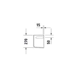 Duravit D-Code Halbsäule aus Keramik 213x215x280mm, Weiß Hochglanz, wandhängend, fü... DURAVIT-0857170000 4021534344169 (Abb. 1)