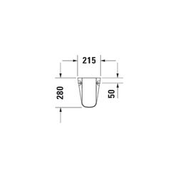 Duravit D-Code Halbsäule aus Keramik 213x215x280mm, Weiß Hochglanz, wandhängend, fü... DURAVIT-0857170000 4021534344169 (Abb. 1)
