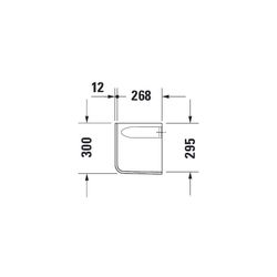 Duravit D-Code Halbsäule aus Keramik 268x245x305mm, Weiß Hochglanz, wandhäng., für ... DURAVIT-0857180000 4021534344152 (Abb. 1)
