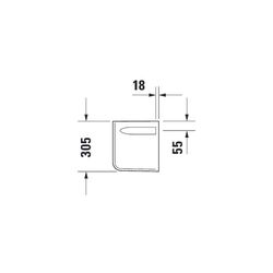 Duravit D-Code Halbsäule aus Keramik 268x245x305mm, Weiß Hochglanz, wandhäng., für ... DURAVIT-0857180000 4021534344152 (Abb. 1)