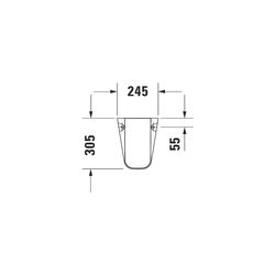 Duravit D-Code Halbsäule aus Keramik 268x245x305mm, Weiß Hochglanz, wandhäng., für ... DURAVIT-0857180000 4021534344152 (Abb. 1)