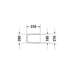 Duravit Happy D.2 Halbsäule aus Keramik 310x210x285mm, Weiß Hochglanz, wandhängend,... DURAVIT-0858280000 4021534848803 (Abb. 1)