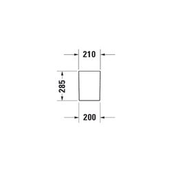 Duravit Happy D.2 Halbsäule aus Keramik 310x210x285mm, Weiß Hochglanz, wandhängend,... DURAVIT-0858280000 4021534848803 (Abb. 1)