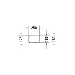 Duravit Happy D.2 Halbsäule aus Keramik 280x180x280mm, Weiß Hochglanz, wandhängend,... DURAVIT-0858320000 4021534855856 (Abb. 1)