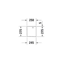 Duravit Happy D.2 Halbsäule aus Keramik 280x180x280mm, Weiß Hochglanz, wandhängend,... DURAVIT-0858320000 4021534855856 (Abb. 1)