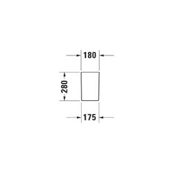 Duravit Happy D.2 Halbsäule aus Keramik 280x180x280mm, Weiß Hochglanz, wandhängend,... DURAVIT-0858320000 4021534855856 (Abb. 1)
