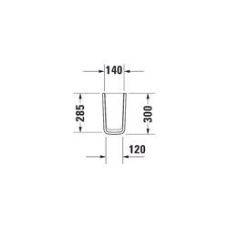 Duravit ME by Starck Halbsäule aus Keramik 300x170x300mm, Weiß Hochglanz, wandhäng.... DURAVIT-0858400000 4053424034850 (Abb. 1)